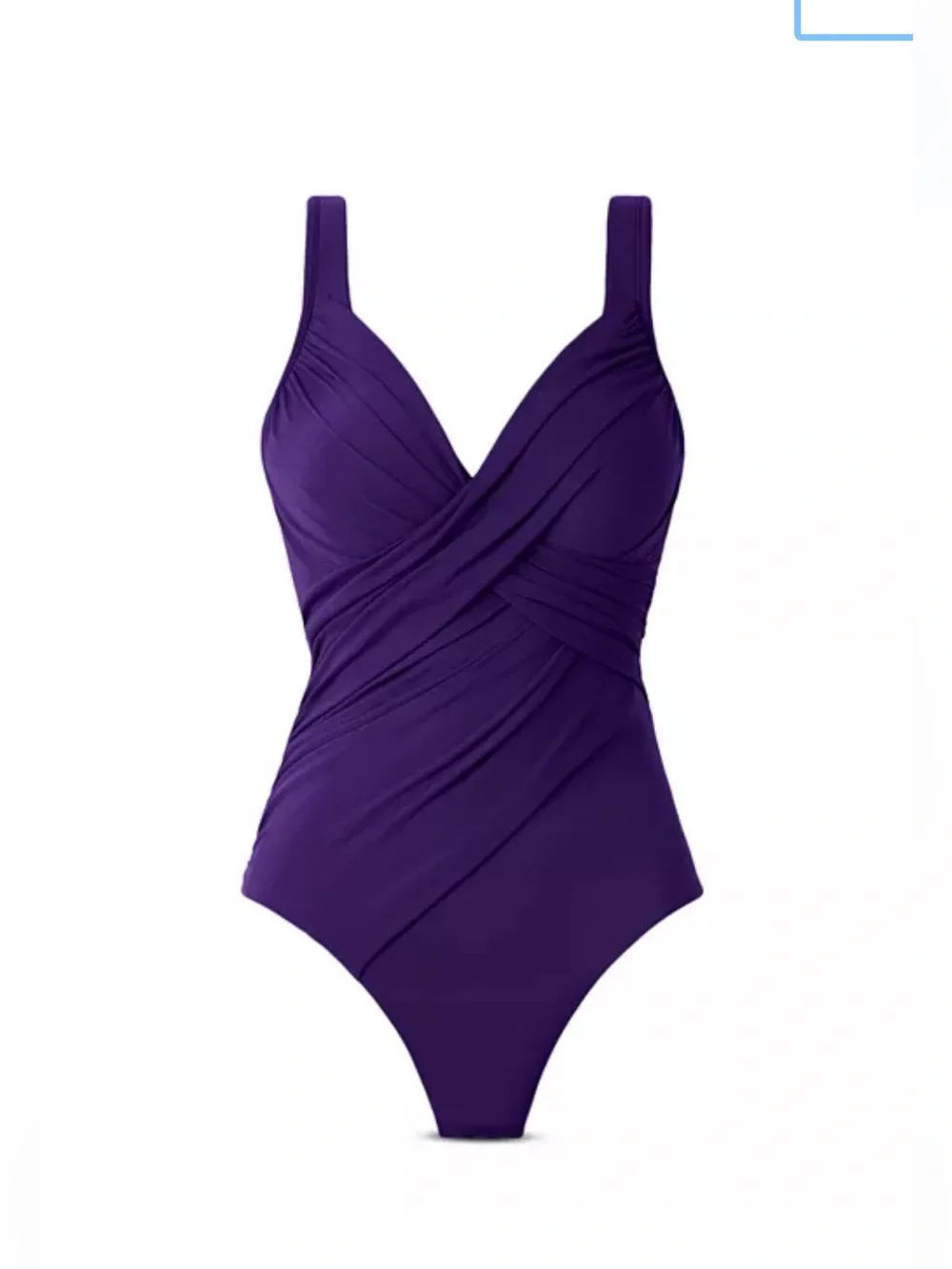 Miraclesuit Purple Ruched Wrap One-Piece Swimsuit